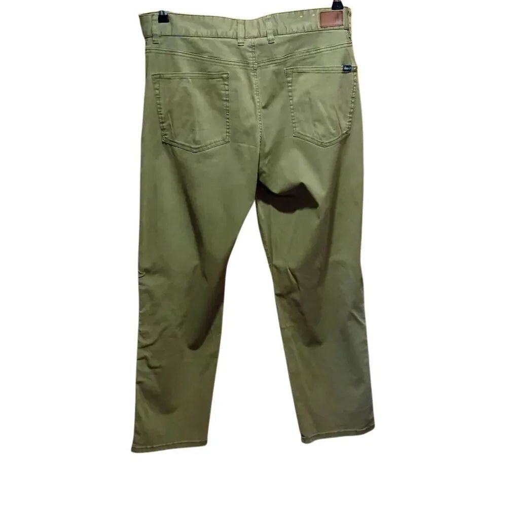 Johnnie-O Carmel Sateen Classic Olive Green 5 Pocket Pants